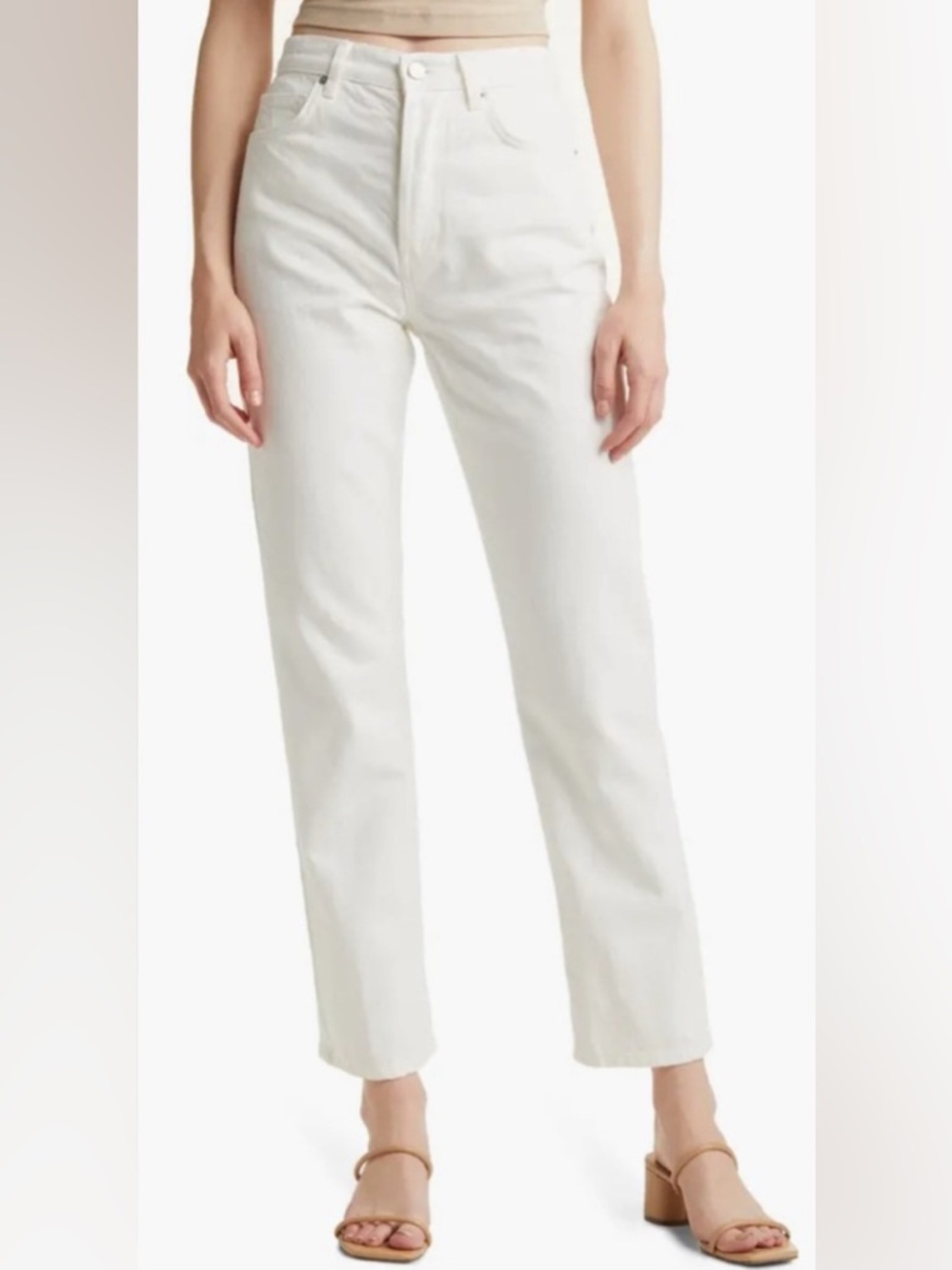 Reformation Cynthia High Rise
Straight jeans(white ) Size 28